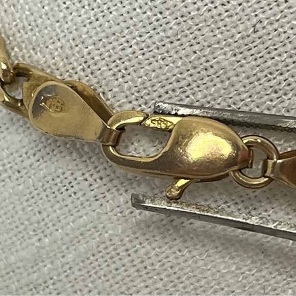 14 Karat Gold Chain Bracelet 7.5 Inch - Picture 6 of 10